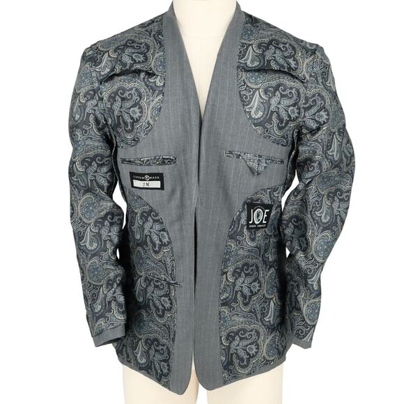 Joseph Abboud Joe Sport Coat Mens 40R Wool Gray Pinstripe Jacket Blazer Lined - Picture 14 of 16